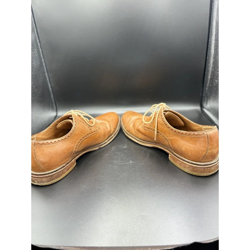 J Murphy by Johnston Murphy Mens 9M Tan Leather Saddle Oxfords